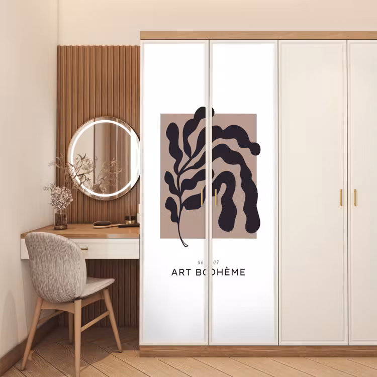 Planten - Abstract - Boho deurposter klein -sfeer3