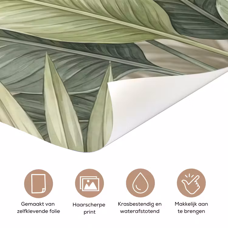 Planten - Tropisch - Bladeren - Groen - Natuur deurposter klein -closeup_NL