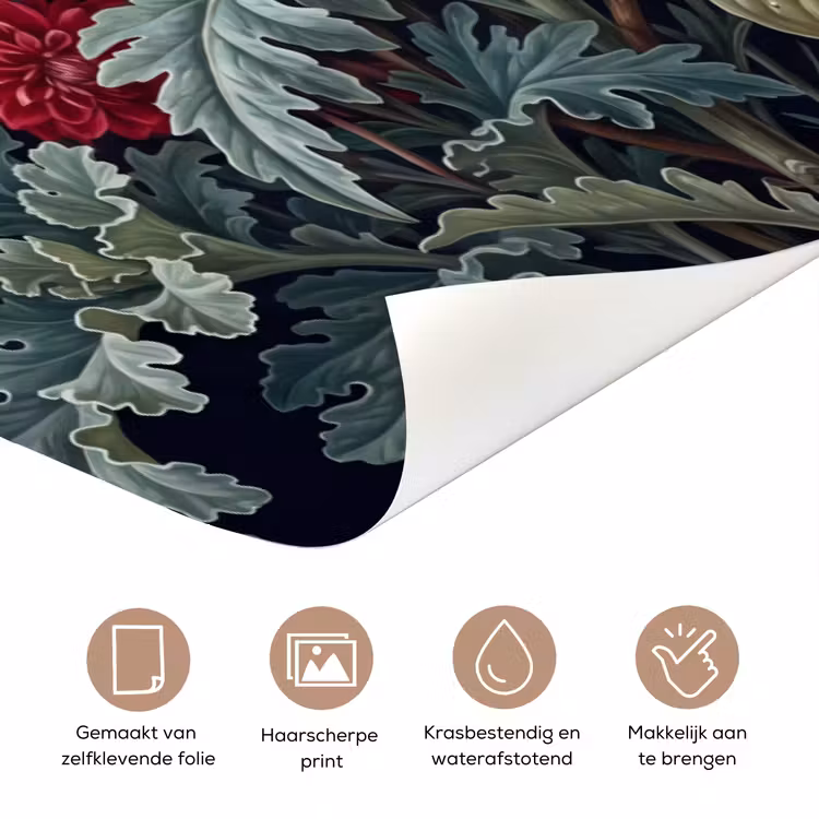 Planten - Tropisch - Botanisch - Donker - Groen deurposter klein -closeup_NL