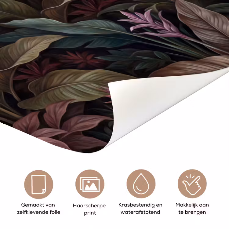 Planten - Tropisch - Jungle - Donker - Natuur deurposter klein -closeup_NL