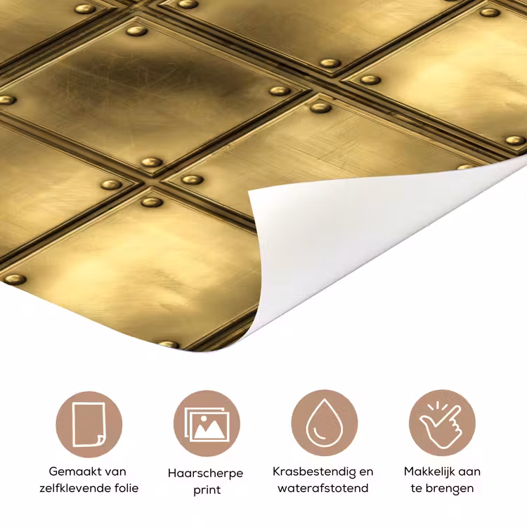 Platen - Industrieel - Stoer - Goud deurposter klein 289 -closeup_NL