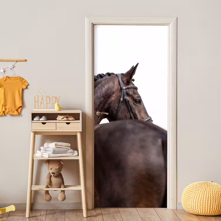 Portret - Paard - Elegant deurposter klein -sfeer4