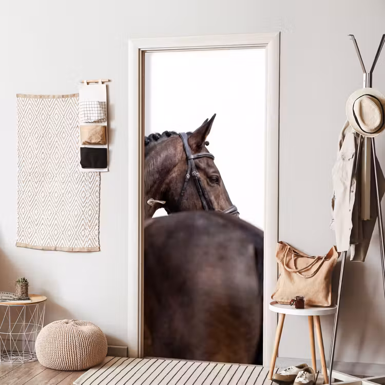 Portret - Paard - Elegant deurposter klein -sfeer6