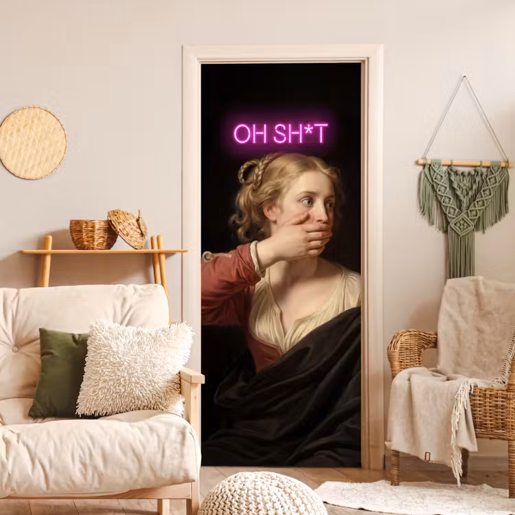 Quote - Neon - vrouw deurposter klein -sfeer2
