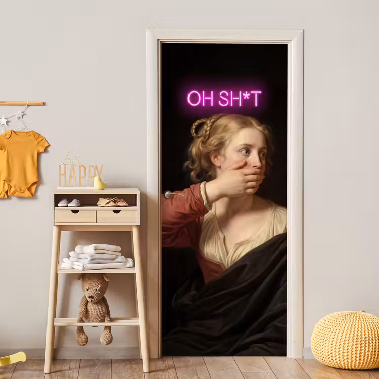 Quote - Neon - vrouw deurposter klein -sfeer4