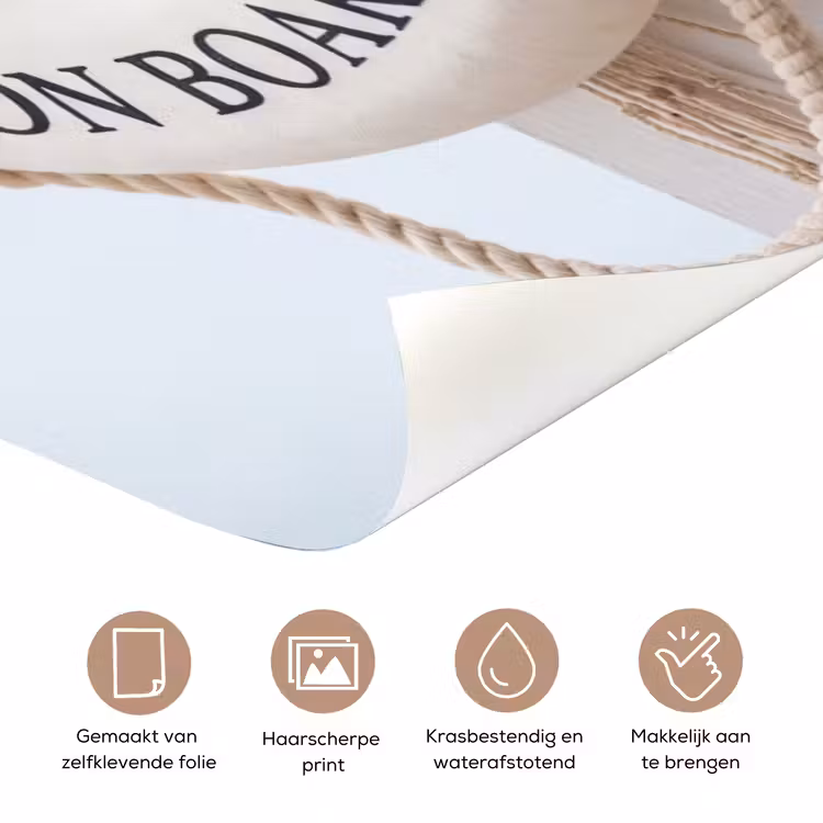 Reddingsboei - Maritiem - Welkom - Blauw - Wit deurposter klein -closeup_NL