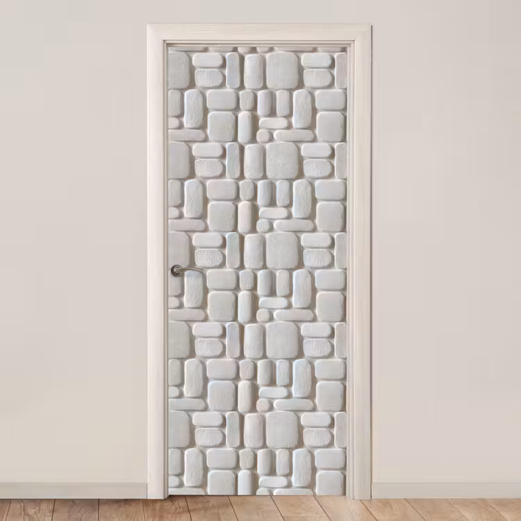 Reliëf - Structuur - Wit deurposter klein 289 -3d_beige
