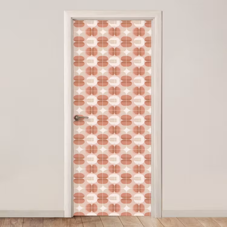 Retro - Klassiek - Roze deurposter klein 289 -3d_beige
