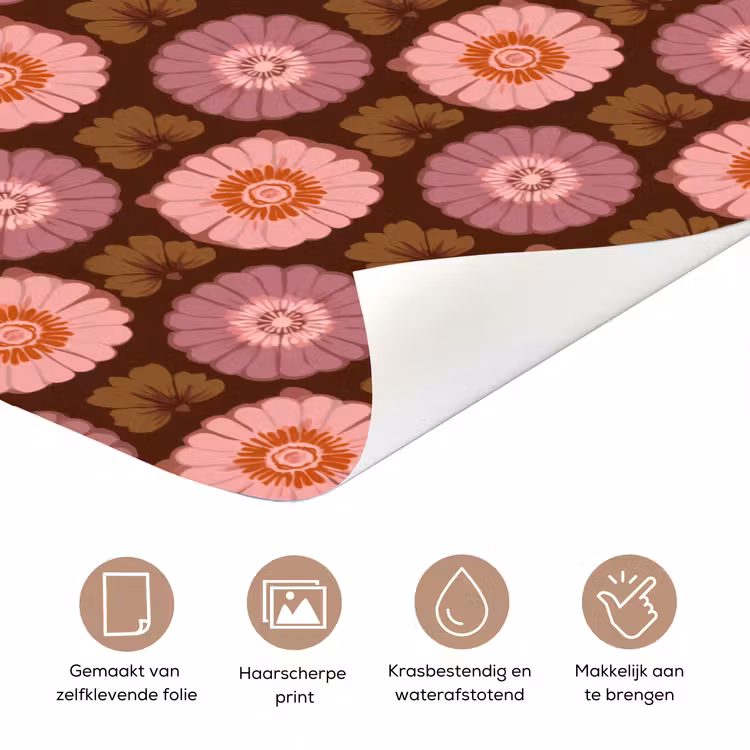 Retro - Madelief - Roze deurposter klein 289 -closeup_NL