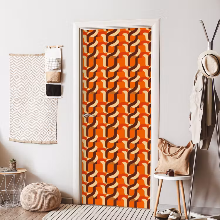 Retro - Modern - Kleurrijk deurposter klein 289 -sfeer6