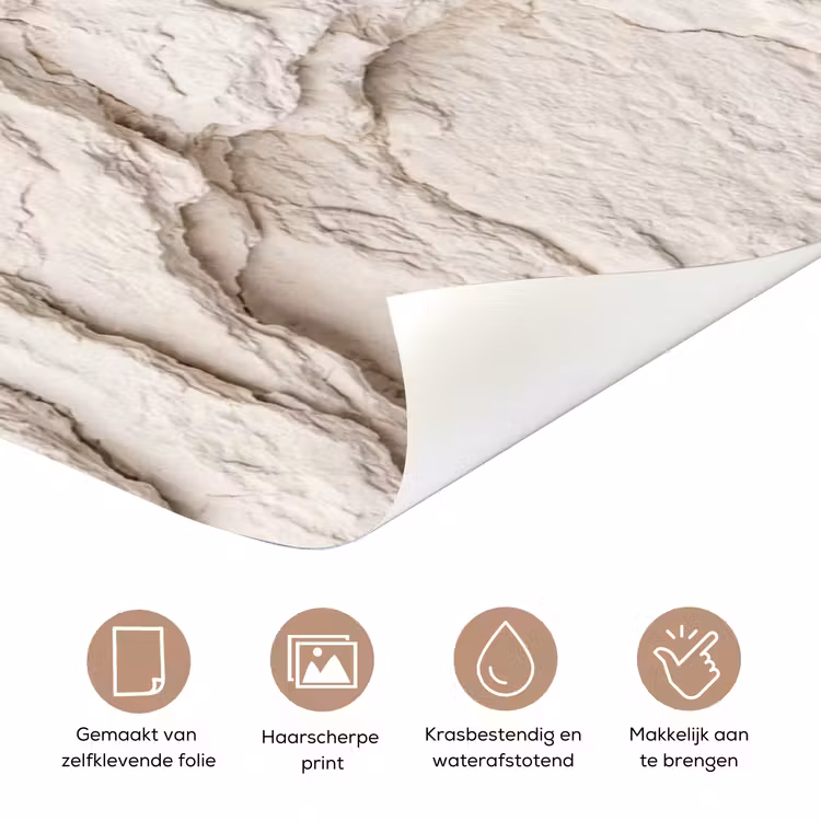 Rots - Structuur - Natuur - Beige - Abstract deurposter klein -closeup_NL