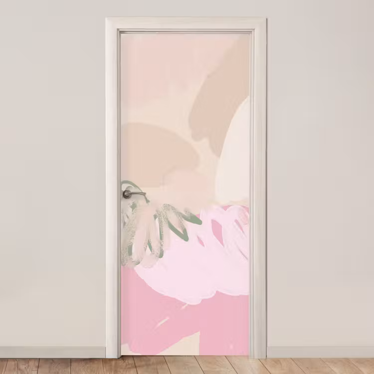 Roze - Kunst - Abstract - Modern deurposter klein -3d_beige