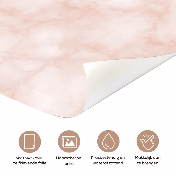 Roze - Marmer - Crème deurposter klein 289 -closeup_NL