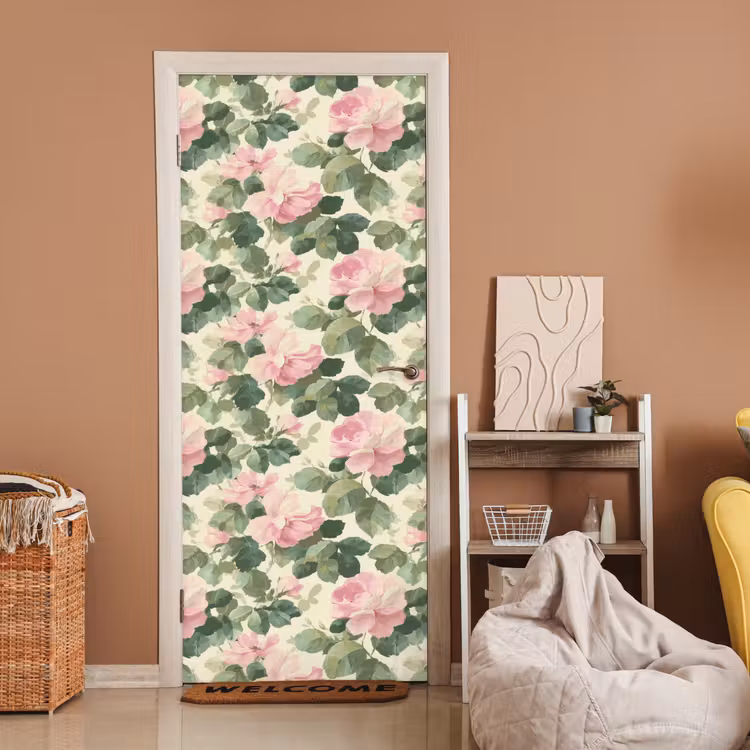 Rozen - Botanisch - Roze deurposter klein 289 -sfeer1