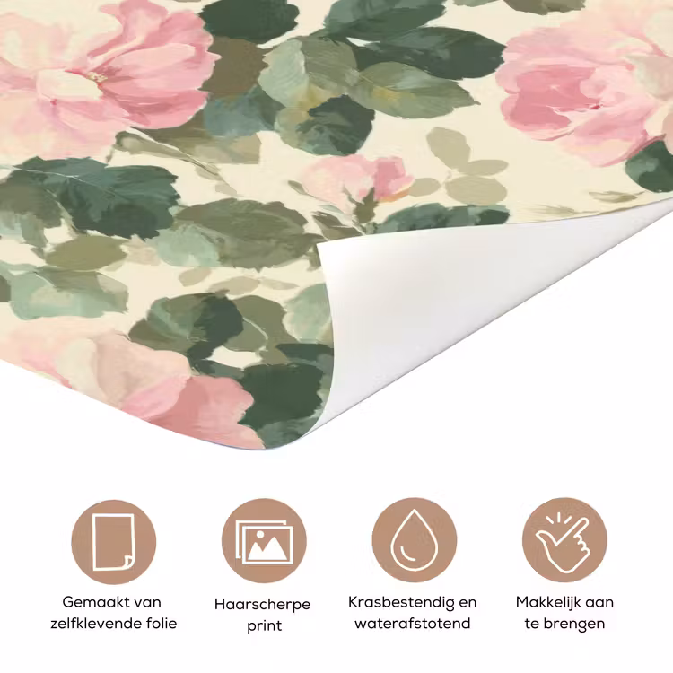 Rozen - Botanisch - Roze deurposter klein 289 -closeup_NL
