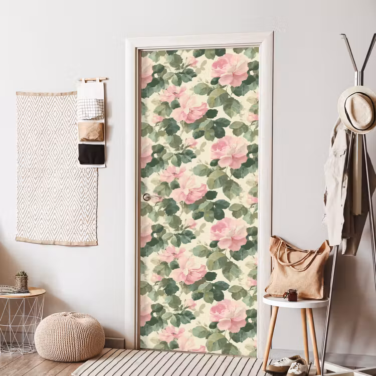 Rozen - Botanisch - Roze deurposter klein 289 -sfeer6