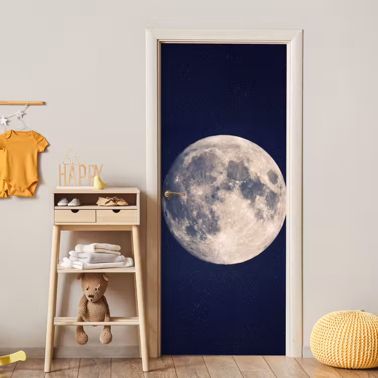 Ruimte - Maan - Kosmos deurposter klein -sfeer4