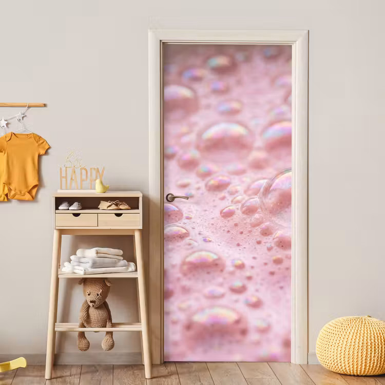 Schuim - Structuur - Roze deurposter klein -sfeer4