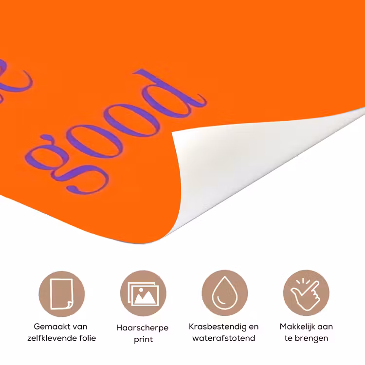 See te good - Paars - Oranje deurposter klein -closeup_NL