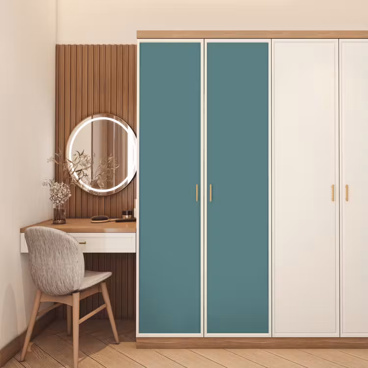 Serene - Teal - Blauw deurposter klein 289 -sfeer3