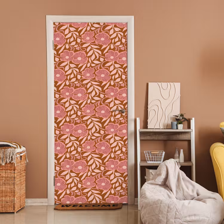 Sfeer - Bloemen - Roze deurposter klein 289 -sfeer1