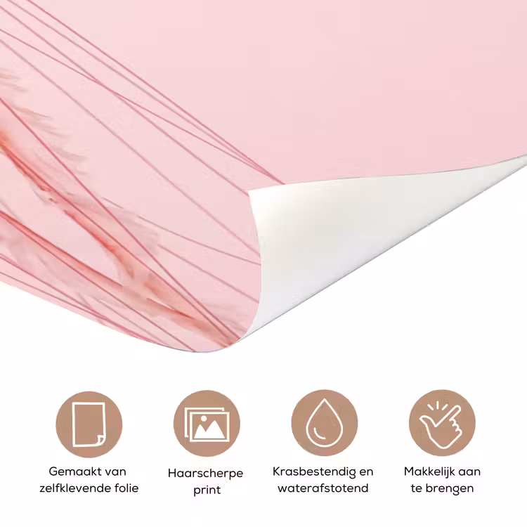 Sierlijk - Kwal - Roze deurposter klein -closeup_NL
