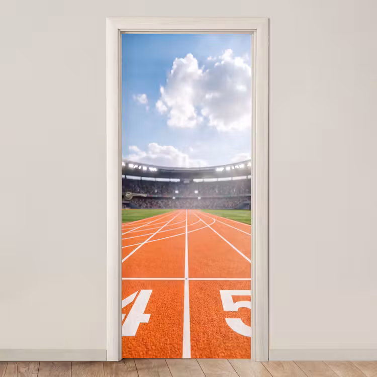 Sintelbaan - Stadion - Sport -Oranje deurposter klein -3d_beige