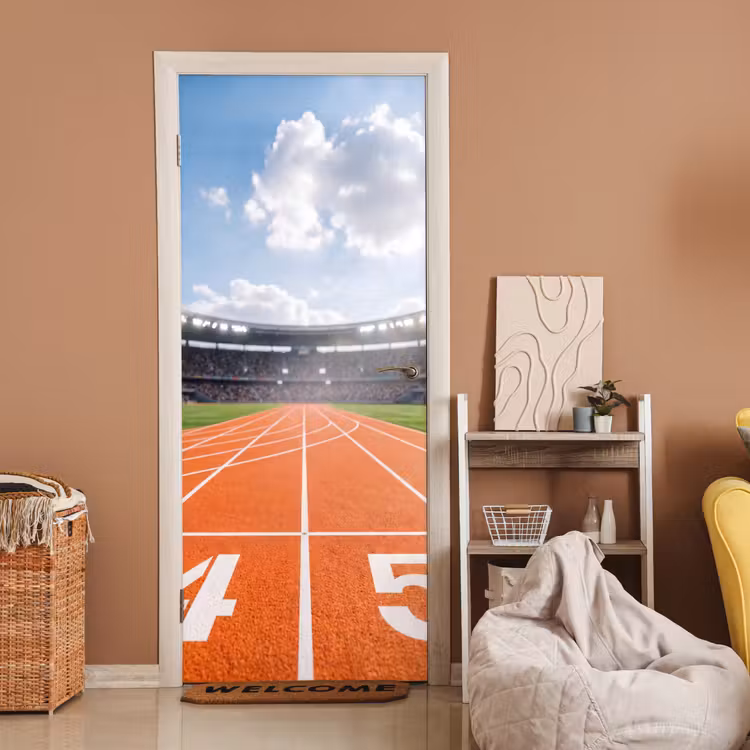 Sintelbaan - Stadion - Sport -Oranje deurposter klein -sfeer1