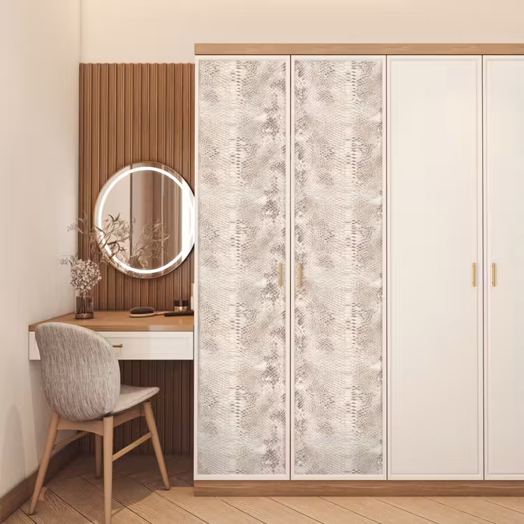 Slang - Patroon - Beige deurposter klein 289 -sfeer3