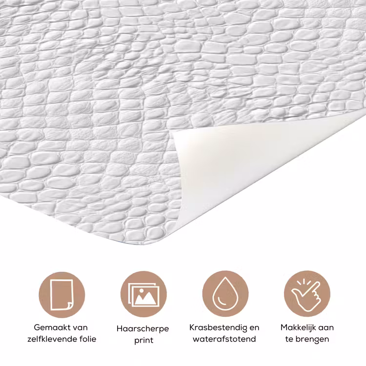 Slang - Patroon - Wit deurposter klein 289 -closeup_NL
