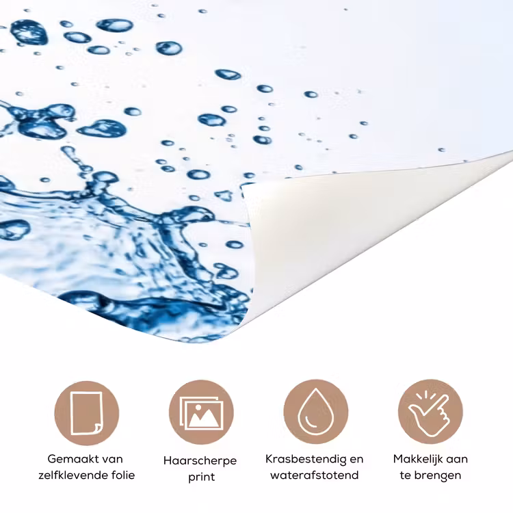 Spash - Water - Blauw deurposter klein -closeup_NL