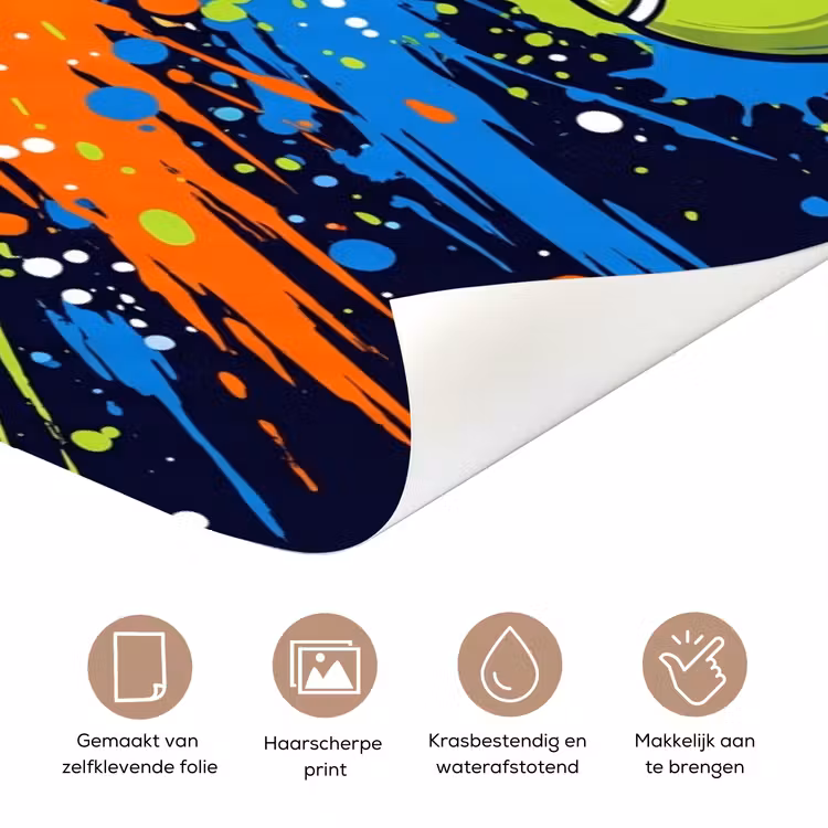 Sport - Ballen - Kleurrijk deurposter klein -closeup_NL