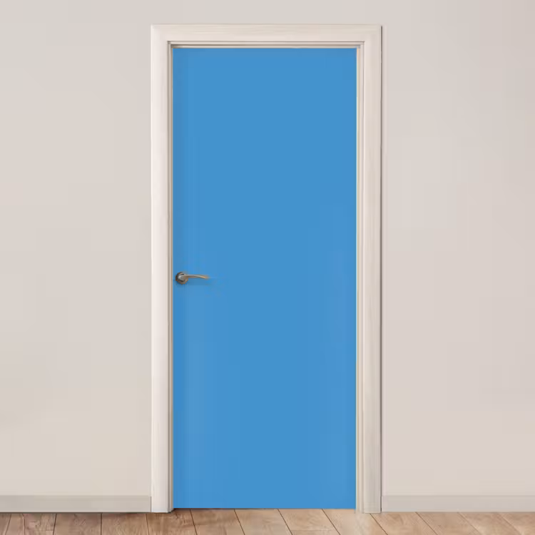 Steel - Blue - Blauw deurposter klein 289 -3d_beige