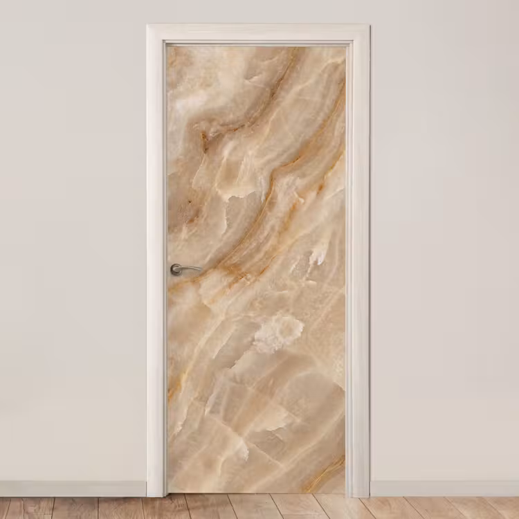 Steen - Ader - Natuur - Modern - Beige deurposter klein -3d_beige