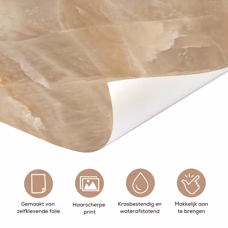 Steen - Ader - Natuur - Modern - Beige deurposter klein -closeup_NL