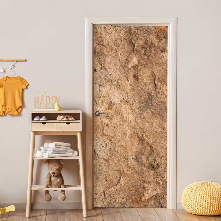 Steen - Natuur - Textuur - Abstract - Bruin deurposter klein -sfeer4