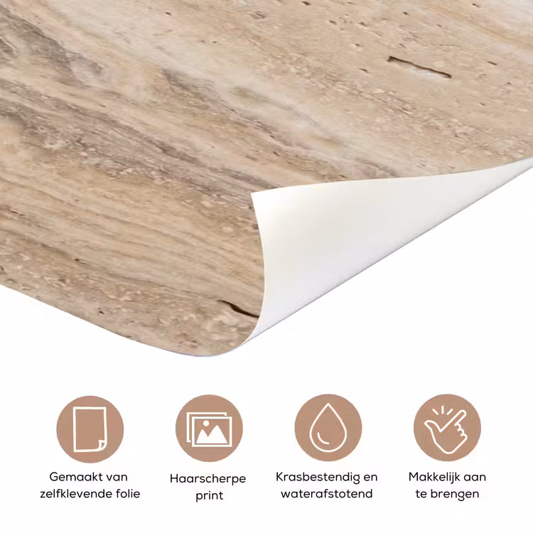 Steen - Patroon - Textuur - Natuurlijk - Beige deurposter klein -closeup_NL
