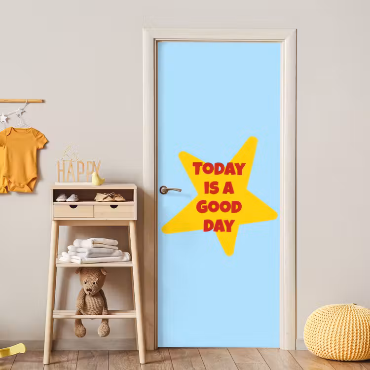 Ster - Today is a good day - Blauw deurposter klein -sfeer4