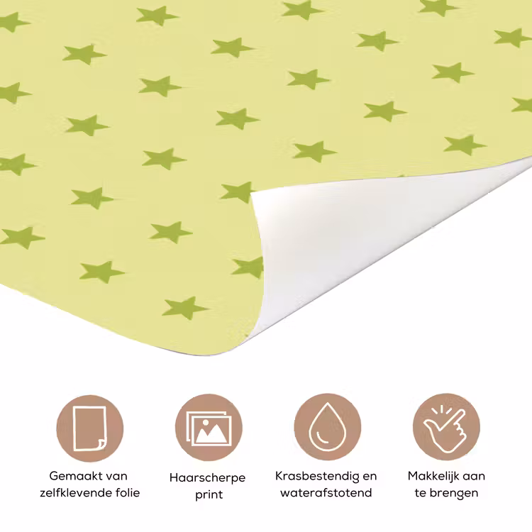Sterren - Patroon - Groen deurposter klein 289 -closeup_NL