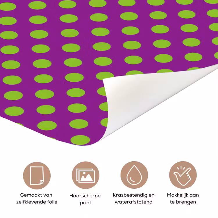 Stippen - Klassiek - Groen deurposter klein 289 -closeup_NL
