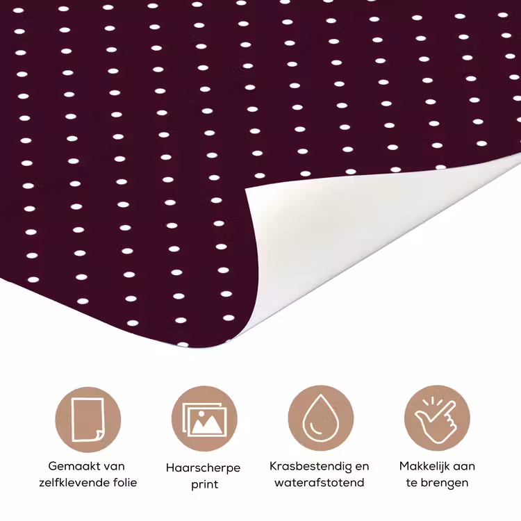 Stippen - Modern - Paars deurposter klein 289 -closeup_NL