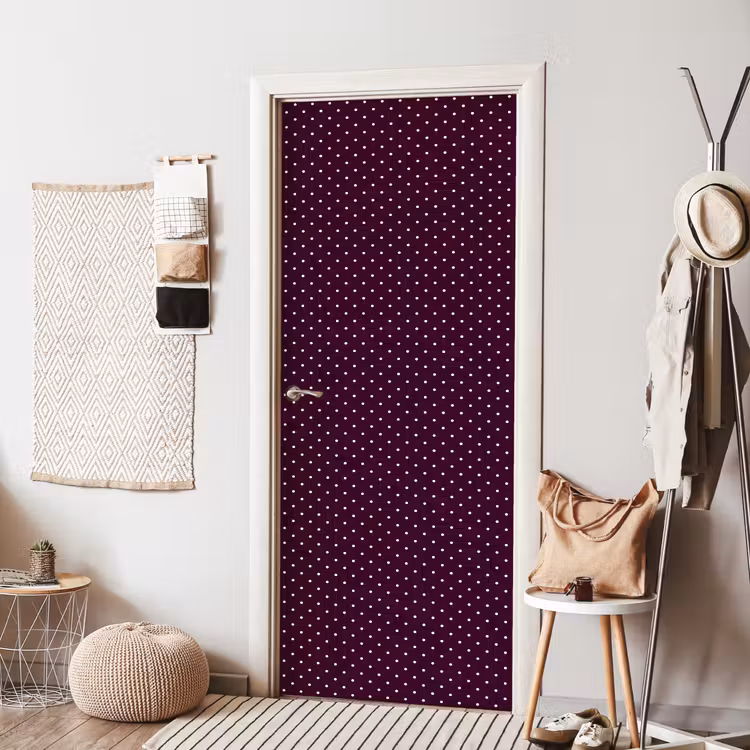 Stippen - Modern - Paars deurposter klein 289 -sfeer6