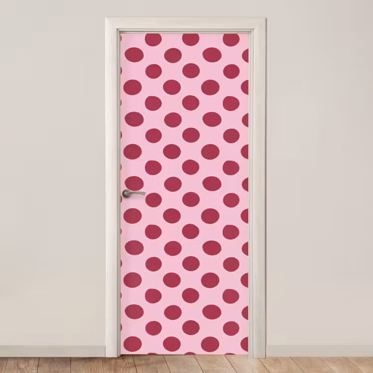 Stippen - Patroon - Bordeaux deurposter klein 289 -3d_beige
