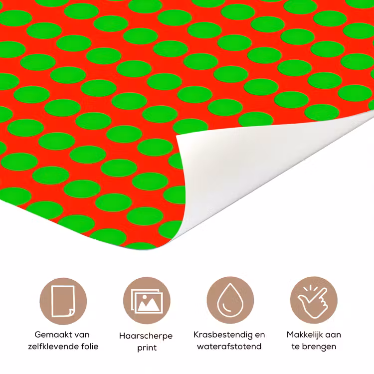 Stippen - Patroon - Groen deurposter klein 289 -closeup_NL