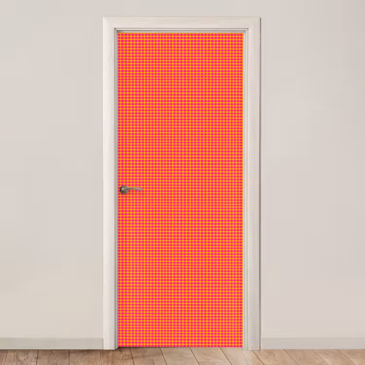 Stippen - Patroon - Oranje deurposter klein 289 -3d_beige