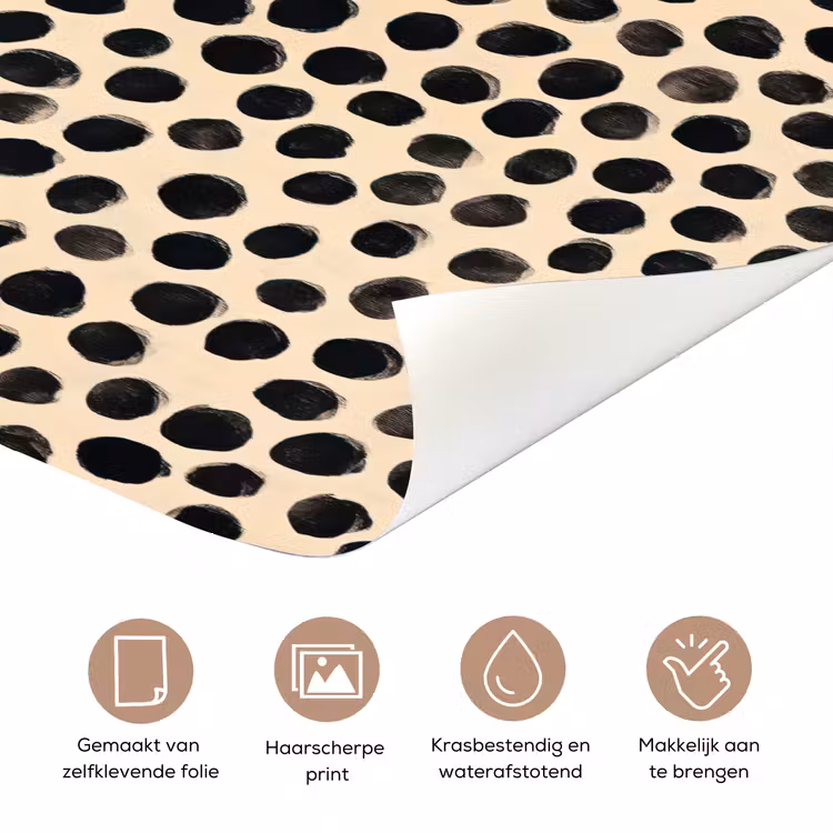 Stippen - Patroon - Zwart deurposter klein 289 -closeup_NL