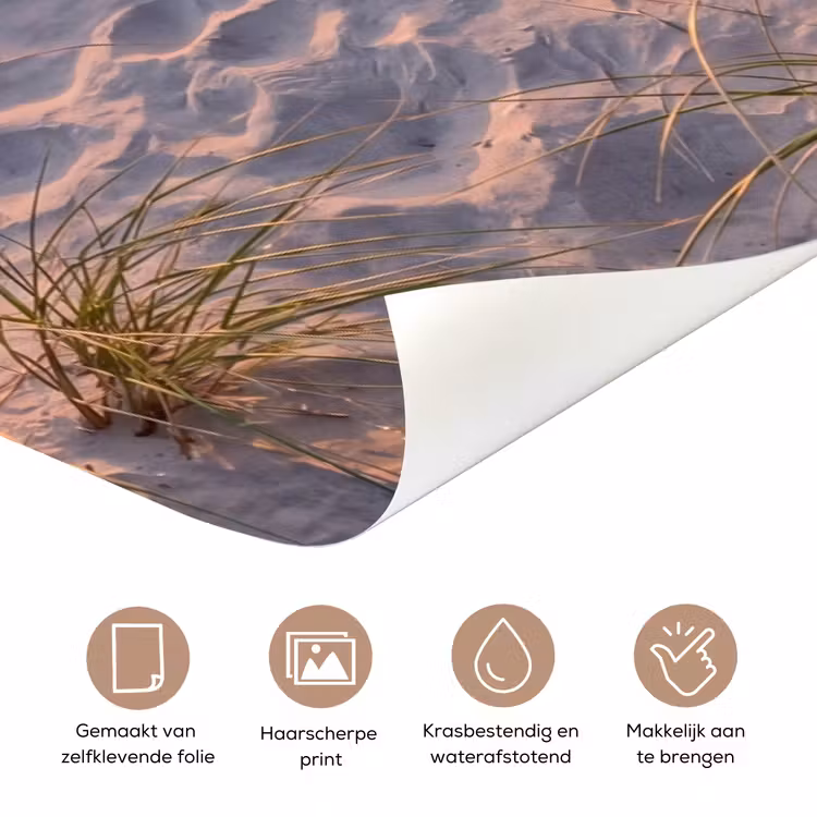 Strand - Zonsondergang - Natuur - Landschap deurposter klein -closeup_NL