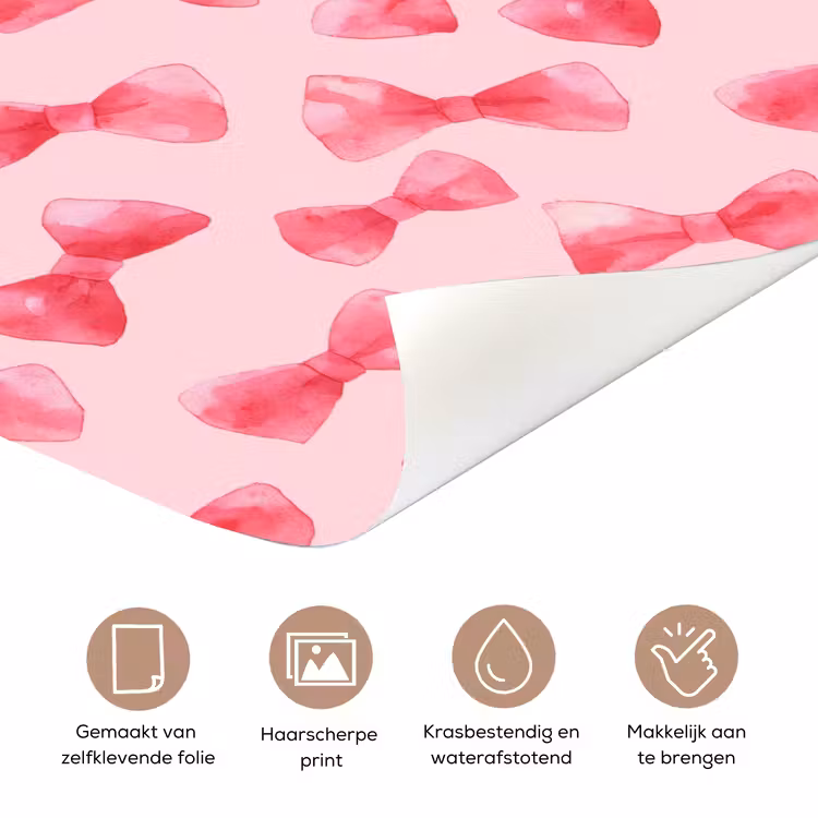 Strikken - Aquarel - Roze deurposter klein 289 -closeup_NL