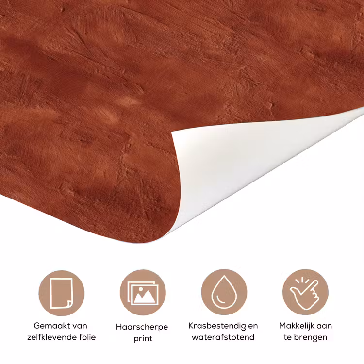 Stucwerk - Textuur  - Terracotta deurposter klein 289 -closeup_NL