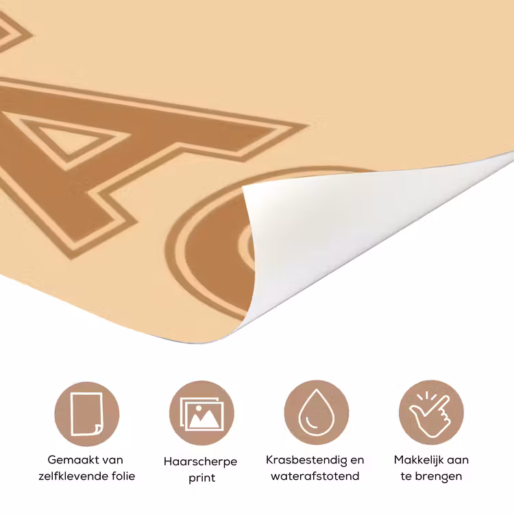 Swag - Bruin - Beige deurposter klein -closeup_NL